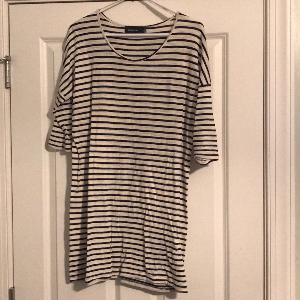 Stripped short sleeve dress